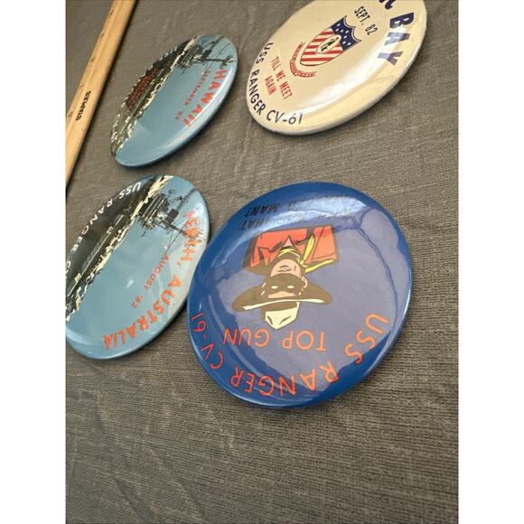 1982 USS NAVY RANGER VINTAGE PINS (4) - Picture 9 of 10